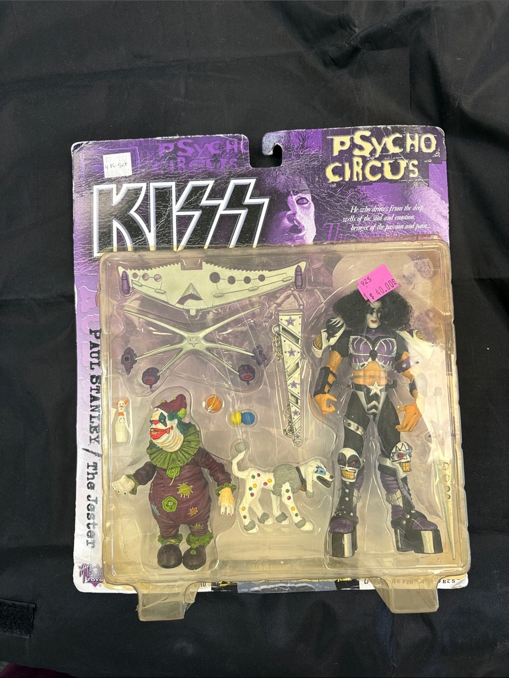 KISS Psycho Circus Paul Stanley Jester Action Figure - Purple & Black. 0287